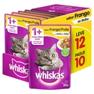 Alimento para Gatos Adultos Frango ao Molho Whiskas 85g Leve 12 Pague 10 Unidades