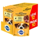 Alimento para Cães Adultos Raças Pequenas Frango ao Molho Pedigree 100g Leve 12 Pague 10