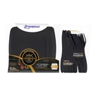 Kit Churrasco Premium Preto Strawplast 30 Unidades