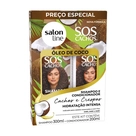 Kit Shampoo 300ml e Condicionador 200ml SOS Cachos Óleo de Coco Salon Line