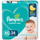 Fralda Pampers Confortsec Mega Tam. XG 34 un.