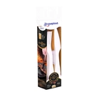 Kit Garfo e Faca Extra Forte Branco Strawplast 20 unidades (10 garfos e 10 facas)