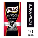 Café em Cápsula Torrado e Moído Espresso Extraforte Pilão Caixa 52g 10 Unidades