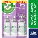 Aromatizador Click Spray Campos de Lavanda Refil Bom Ar Leve 3 Pague 2