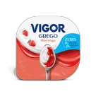 Iogurte Desnatado Grego Calda Morango Vigor 90g