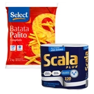 Kit Batata Congelada Select 2kg + Papel Toalha Scala 60 Folhas