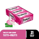 Chiclete Trident Tutti-frutti Sem Açúcar - Caixa com 21 unid. de 8g