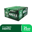 Bala Halls Menta Caixa Com 21 Unidades De 28g