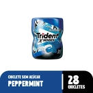 Chiclete Trident XSenses Peppermint Sem Açúcar Garrafa 54g